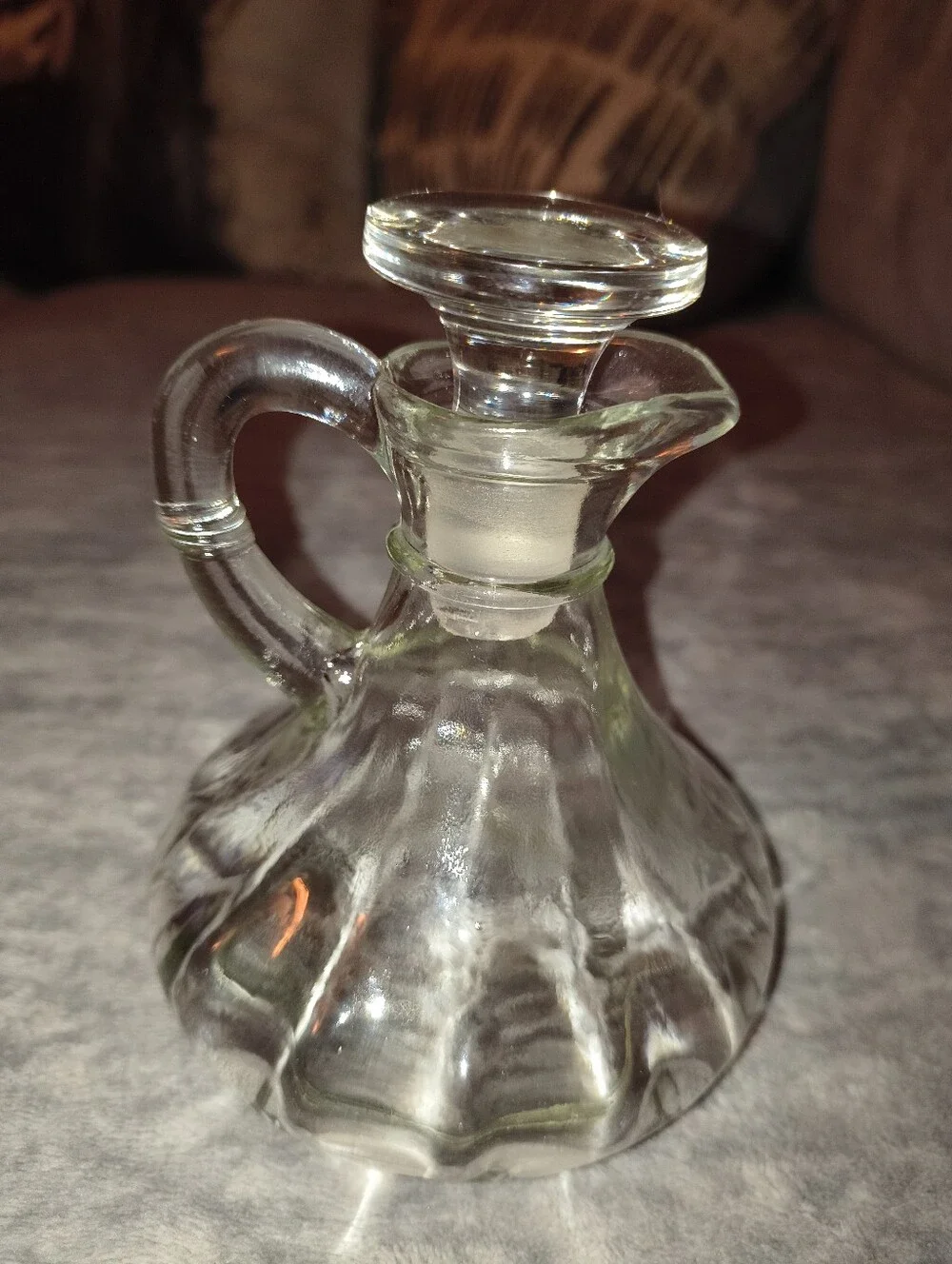Clear Glass Cruet with Stopper